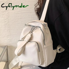 Cyflymder Women Designer Soft Leather Backpacks Sac A Dos Casual Luxury Fashion High Quality