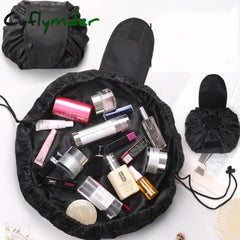 Cyflymder Women Drawstring Cosmetic Bag Organizer Travel Toiletry Storage Shoulder Makeup Pouch