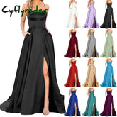 Cyflymder Women Dress Elegant Vintage Ladies Backless Long Dresses Wine Party Prom Wedding Floor