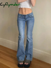 Women Flared Jeans Mid Waist Denim Pant Vintage Stretch 90s Streetwear Y2k Boot Cut Pant Elastic Skinny Mom Jeans Trousers