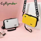 Cyflymder Women Handbag Fashion Shoulder Bags For Ladies New Mini Suitcase Shape High Quality Pvc