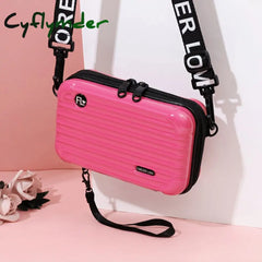 Cyflymder Women Handbag Fashion Shoulder Bags For Ladies New Mini Suitcase Shape High Quality Pvc