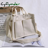 Cyflymder Women Handbag Korean School Simple Solid Color Casual Canvas Messenger Shoulder Bag Hot