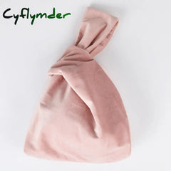 Cyflymder Women Handbag Totes Silk Satin Vintage Velvet All Match Tote Luxury Bags Travel Pink