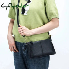 Cyflymder Women Handbags Fashion Soft Genuine Leather Crossbody Bags Large Capacity Shoulder Bags For Women Portable