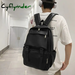 Cyflymder Women Large Capacity Backpack High Quality Leather Female School Bags For Teenage Girls