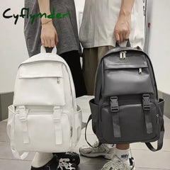 Cyflymder Women Large Capacity Backpack High Quality Leather Female School Bags For Teenage Girls