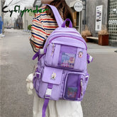 Cyflymder Women Large Capacity Travel Backpack Female Multi-Pocket College Waterproof School Bags