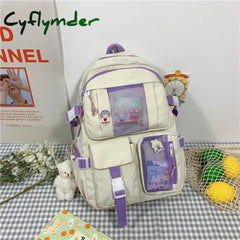 Cyflymder Women Large Capacity Travel Backpack Female Multi-Pocket College Waterproof School Bags