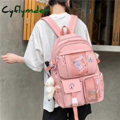 Cyflymder Women Large Capacity Travel Backpack Female Multi-Pocket College Waterproof School Bags