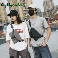 Cyflymder Women Messenger Bags Ins Fashion Solid Color Chest Bag Female Buckle Min Square Designer