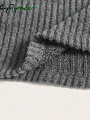 Cyflymder Women Off The Shoulder Flare Long Sleeve Crop Top Fall Spring Sexy Rib-knit Fleece Cropped Blouse Tee Shirts