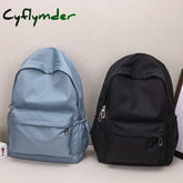Cyflymder Women Schoolbag Waterproof Large Capacity School Backpack Smooth Zipper Solid Color Teens Girl Casual Daypack