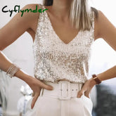 Cyflymder Women Sexy Deep V-Neck Tank Shirts Summer Elegant Sleeveless Solid Color Pullover Tops