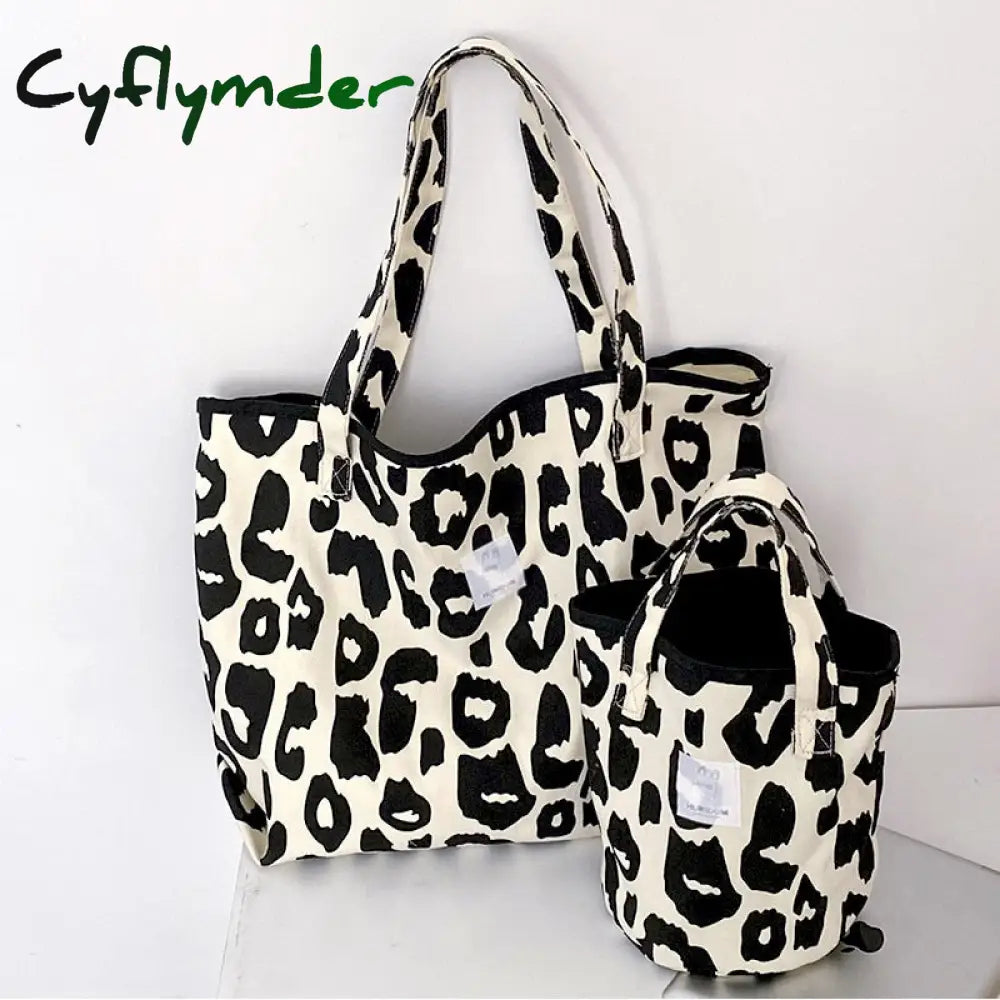 Cyflymder Women Shoulder Bag Canvas Totes Girl Fashion Casual Large Capacity Shopper With Snap Cute