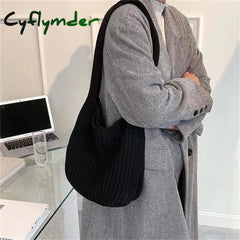 Cyflymder Women Shoulder Bags Large Capacity Crochet Hobo Bag Fashion New Knitting Handbags Female