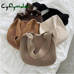 Cyflymder Women Shoulder Bags Large Capacity Crochet Hobo Bag Fashion New Knitting Handbags Female