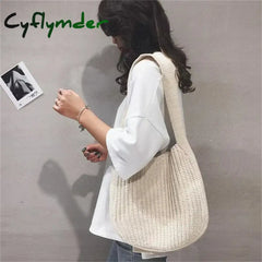 Cyflymder Women Shoulder Bags Large Capacity Crochet Hobo Bag Fashion New Knitting Handbags Female