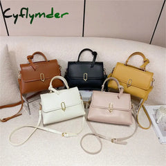Cyflymder Women Shoulder Handbag Solid Color Messenger Small Square Bag Handmade Customized Diy