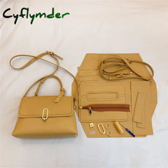 Women Shoulder Handbag Solid Color Messenger Small Square Bag Handmade Customized DIY Material Set for Hand Sewing Bag