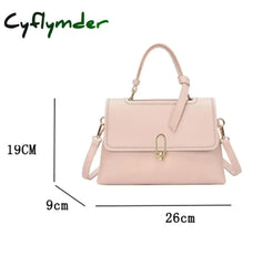 Cyflymder Women Shoulder Handbag Solid Color Messenger Small Square Bag Handmade Customized Diy