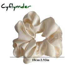 Cyflymder Women Silk Scrunchie Elastic Multicolor Hair Band Ponytail Holder Headband Accessories