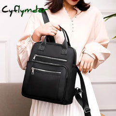 Cyflymder Women Solid Backpack Travel Casual Waterproof Women’s Shoulder Bag Female Large