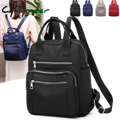 Cyflymder Women Solid Backpack Travel Casual Waterproof Women’s Shoulder Bag Female Large
