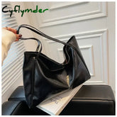 Cyflymder Women Tote Bag Fashion Underarm Pouch Large Capacity Soft Pu Leather Shoulder Retro