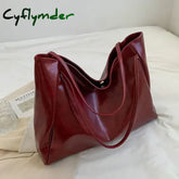 Cyflymder Women Tote Bag Fashion Underarm Pouch Large Capacity Soft Pu Leather Shoulder Bag Retro Crossbody Bag Casual