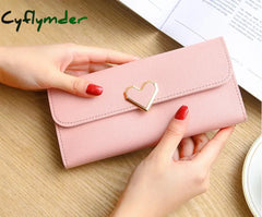 Cyflymder Women Wallets Pu Leather Purse Female Long Wallet Card Holders Phone Bag Fashion For