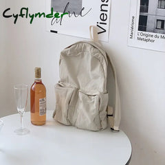 Cyflymder Women’s Backpack Designer Zipper Female Bag Nylon Travel Causal Book Laptop School