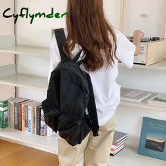 Cyflymder Women’s Backpack Designer Zipper Female Bag Nylon Travel Causal Book Laptop School