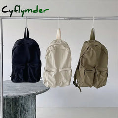 Cyflymder Women’s Backpack Designer Zipper Female Bag Nylon Travel Causal Book Laptop School