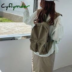 Cyflymder Women’s Backpack Designer Zipper Female Bag Nylon Travel Causal Book Laptop School