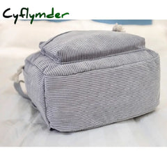 Cyflymder Women’s Backpack School Bag Bookbag Commuter Daily Solid Color Corduroy Adjustable