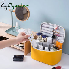Cyflymder Women’s Cosmetic Bag Make Up Organizer Travel Necessaries Zipper Makeup Case Pouch