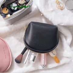 Cyflymder Women’s Cosmetic Bags Pu Bag Multifunctional Mini Coin Purse Leather Solid Zipper