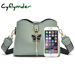 Cyflymder Women’s Crossbody Bag Shoulder Pu Leather Office Daily Holiday Pendant Zipper Adjustable
