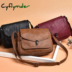 Cyflymder Women’s Crossbody Bag Shoulder Satchel Pu Leather Outdoor Daily Holiday Buckle Zipper