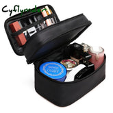 Cyflymder Women’s Double Layer Cosmetic Bag Box Waterproof Oxford Makeup Case Travel Organizer