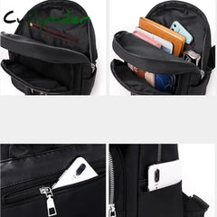 Cyflymder Women’s Fashion Backpack Nylon School Bookbag Tassel Anti-Theft Daypack Rucksack