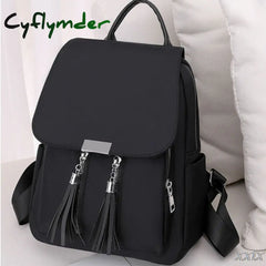 Cyflymder Women’s Fashion Backpack Nylon School Bookbag Tassel Anti-Theft Daypack Rucksack