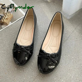Cyflymder Women’s Flats Shoes Fashion Ballerina Woman Slip-on Loafers Elegant Bow-knot Flat Shoes Ladies Mother Shoes