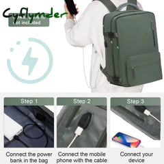 Cyflymder Women’s Laptop Backpack Waterproof Travel Leisure For Men With Shoe Compartment 15 Inch