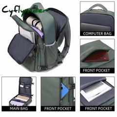 Cyflymder Women’s Laptop Backpack Waterproof Travel Leisure For Men With Shoe Compartment 15 Inch