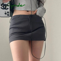 Cyflymder Women’s Mini Skirts Vintage Sexy Low Waist Y2k Streetwear Micro Skirt Hot Girls Spring Summer European