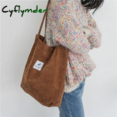 Cyflymder Women’s Shopping Bag Large Ladies Canvas Shoulder Bags Tote Shopper Eco Reusable Cotton
