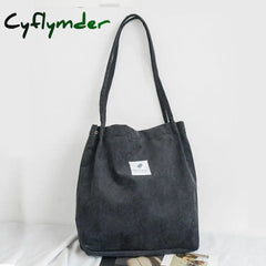 Cyflymder Women’s Shopping Bag Large Ladies Canvas Shoulder Bags Tote Shopper Eco Reusable Cotton