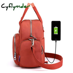 Cyflymder Women’s Shoulder Bag Nylon Backpack Female Luxury Handbags Multifunctional Crossbody